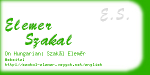 elemer szakal business card