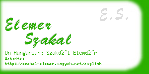 elemer szakal business card